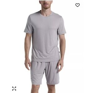 Perry Ellis Portfolio Men's Drawstring Pajama Shorts n Matching Shirt Set New XL